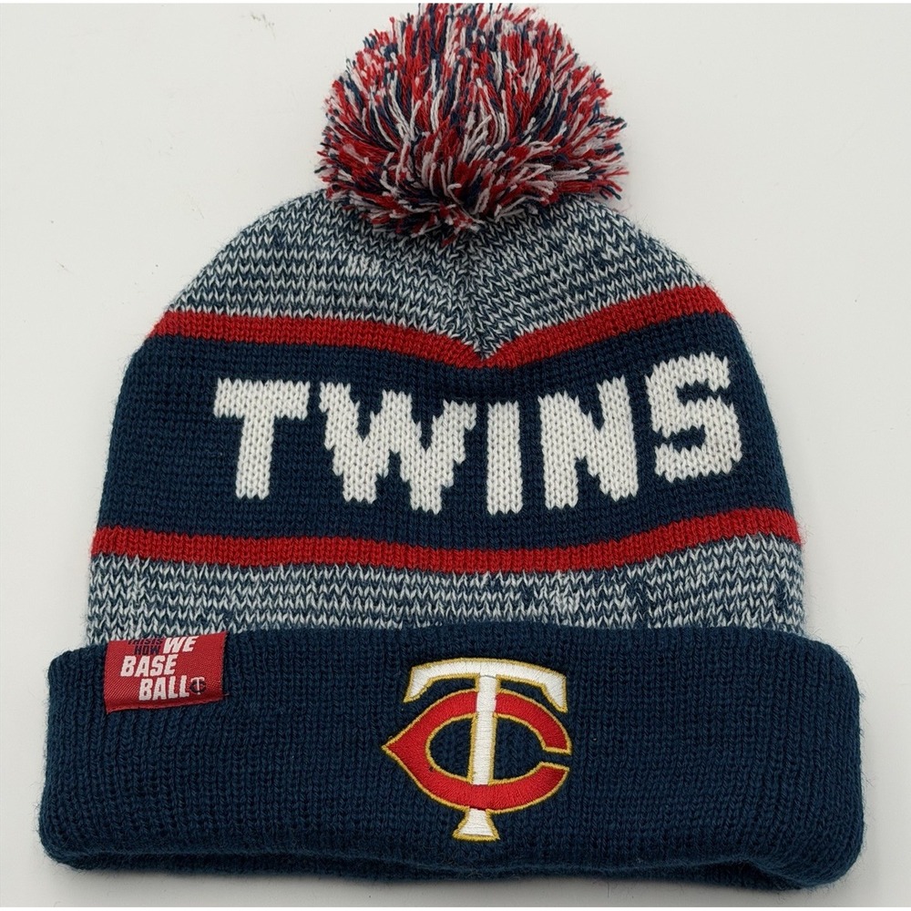 Minnesota Twins SGA Caribou Coffee Multi-Color Pom Pom Knit Beanie Winter Hat